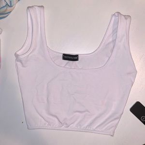 Pretty little thing white crop top
